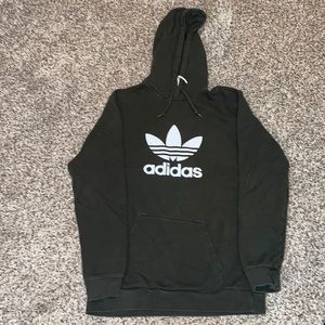 Olive Green Mens cut Adidas Hoodie -Size Medium